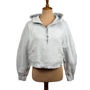 Lululemon Heathered Grey Oversized 1/2 Zip Scuba Hoodie XS/S